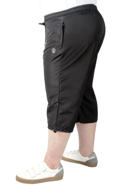 Mode XL Büyük Beden Erkek Deniz Şortu Long 21450 Siyah - Resim 2
