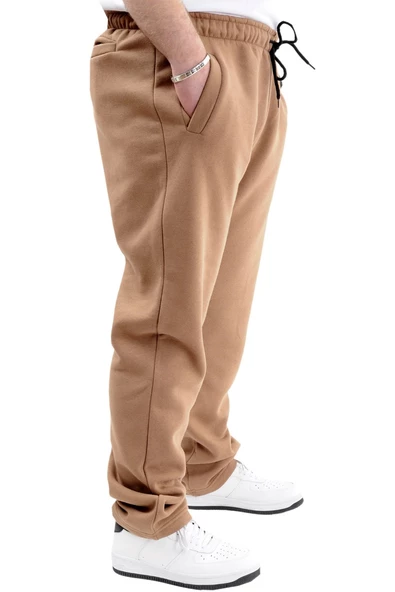 Mode XL Büyük Beden Erkek Eşofman Altı Classic 3 İp 11103 Sütlü Kahve - 3