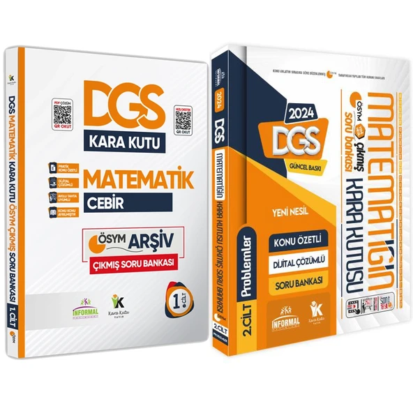 DGS Matematik Kara Kutu 1.ve 2.Cilt Konu Özetli D.Çözümlü ÖSYM Soru Bankası SET PAKET