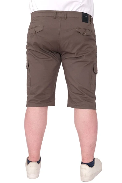 Mode XL Büyük Beden Erkek Kapri Klasik 21401 Haki - Resim 12