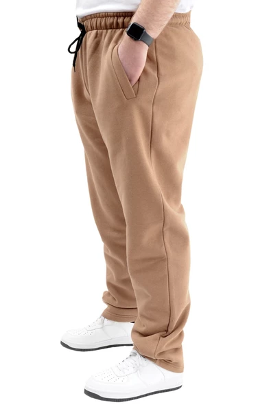 Mode XL Büyük Beden Erkek Eşofman Altı Classic 3 İp 11103 Sütlü Kahve - 2