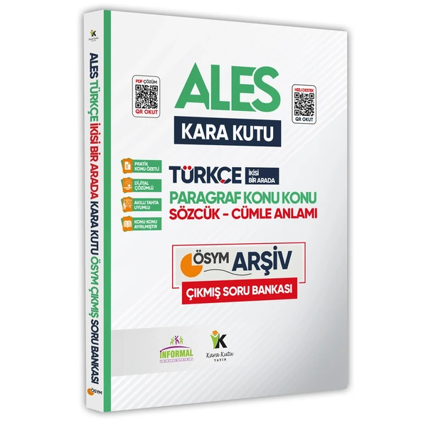 ALES Türkçenin Kara Kutusu Dijital Çözümlü Konu Özetli ÖSYM Çıkmış Soru Bankası Altın Set Paket - 3