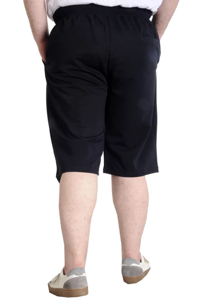 Mode XL Büyük Beden Kapri COMPLICATED 23510 Lacivert - Resim 4