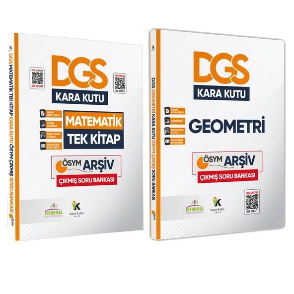 DGS Matematik TEK KİTAP ve Geometrinin Kara Kutusu Konu Ö.D.Çözümlü Çıkmış Soru Bankası Seti - 1