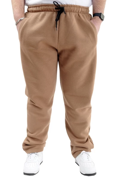 Mode XL Büyük Beden Erkek Eşofman Altı Classic 3 İp 11103 Sütlü Kahve