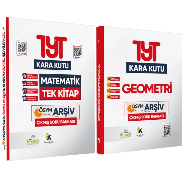 YKS-TYT Matematiğin TEK KİTAP ve Geometrinin Kara Kutusu Konu Ö. Dijital Çözümlü Soru Bankası