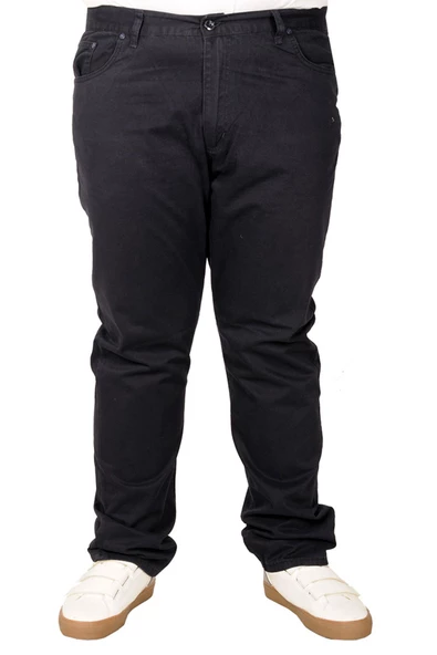 Mode XL Büyük Beden Erkek Keten Pantolon 5 Cep 21003 Lacivert - 5