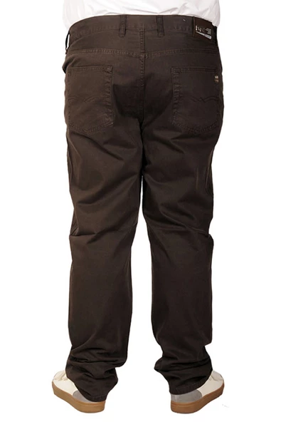 Mode XL Büyük Beden Erkek Keten Pantolon 5 Cep 21003 Kahve - 7