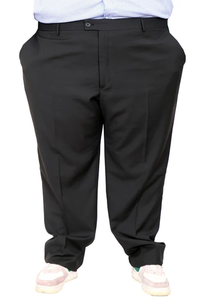 Mode XL Buyuk Beden Erkek Kumaş Pantolon Superior 21024 Siyah - 10