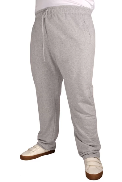 Mode XL Büyük Beden Erkek Esofman Altı Recycle 2 İp B11106 Gri - Resim 4