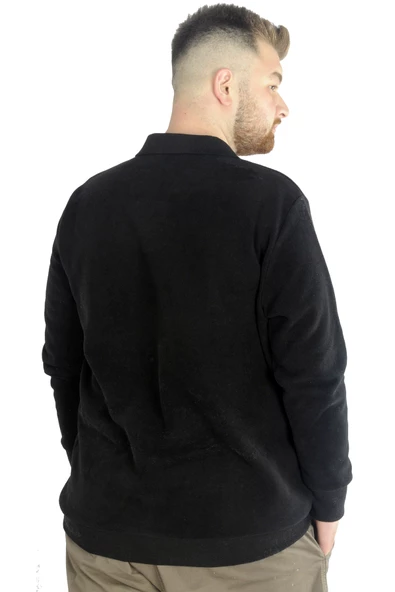 Mode XL Erkek Sweatshirt  Polo Selanik Strong 22440 Siyah - Resim 3