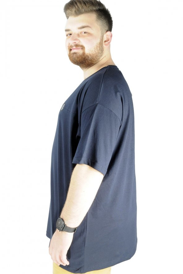 Mode XL Büyük Beden Oversize Tshirt BisYaka Choose Your Mode 21189 Lacivert - 2