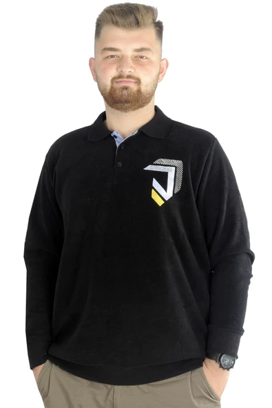 Mode XL Erkek Sweatshirt  Polo Selanik Strong 22440 Siyah ürün görseli
