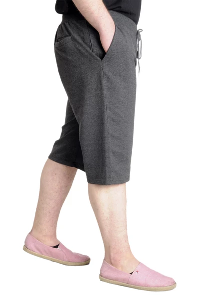 Mode XL Büyük Beden Erkek Kapri Straight Basic 20500 Antramelanj - 3