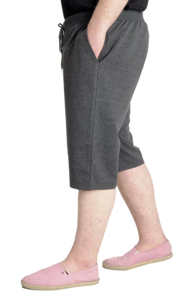 Mode XL Büyük Beden Erkek Kapri Straight Basic 20500 Antramelanj - 2