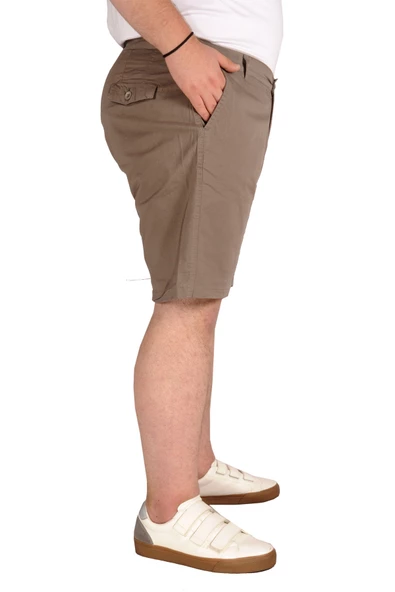 Mode XL Büyük Beden Erkek Kapri Yancep Nice Classic 21402 Toprak - Resim 7