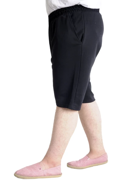 Mode XL Büyük Beden Erkek Şort INTERLOK 23515 Lacivert - Resim 2