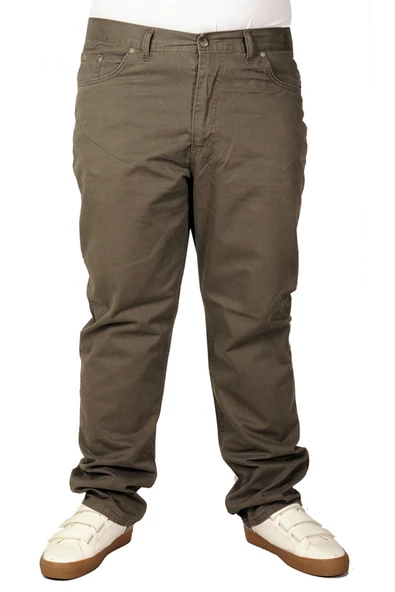 Mode XL Büyük Beden Erkek Keten Pantolon 5 Cep 21003 Haki - Resim 8