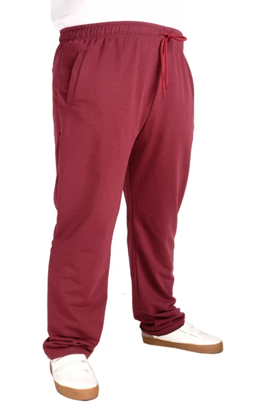 Mode XL Büyük Beden Erkek Esofman Altı Recycle 2 İp B11106 Bordo - Resim 5