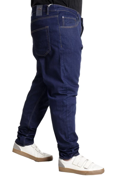 Mode XL Büyük Beden Erkek Kot Pantolon VENETO 23900 Lacivert - Resim 3