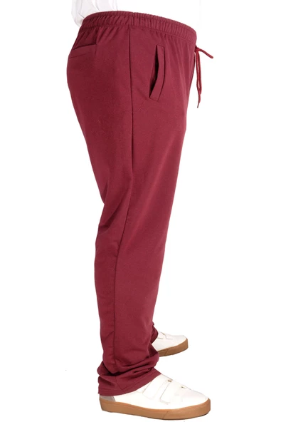 Mode XL Büyük Beden Erkek Esofman Altı Recycle 2 İp B11106 Bordo - Resim 7