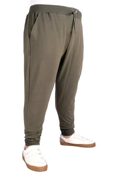 Mode XL Büyük Beden Recycle Eşofman Altı DarPaça B20507 Haki ürün görseli 1