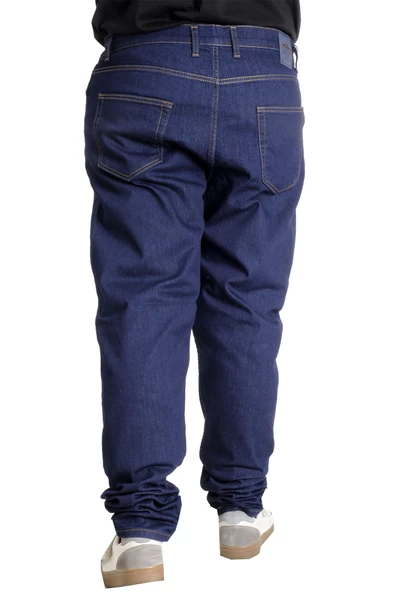 Mode XL Büyük Beden Erkek Kot Pantolon VENETO 23900 Lacivert - Resim 4