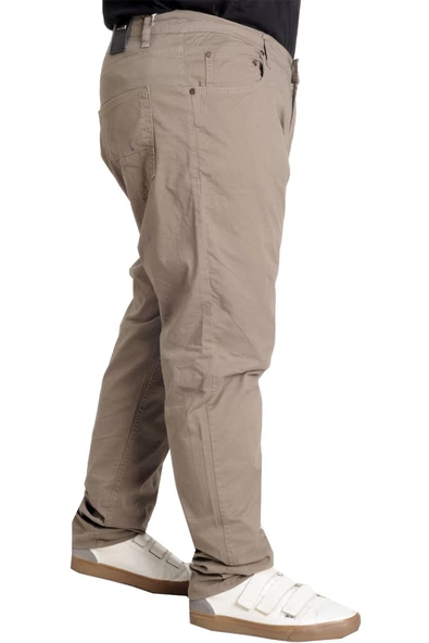 Mode XL Büyük Beden Pantolon Keten 5Cep Milano Classic 20902 Bej - 9