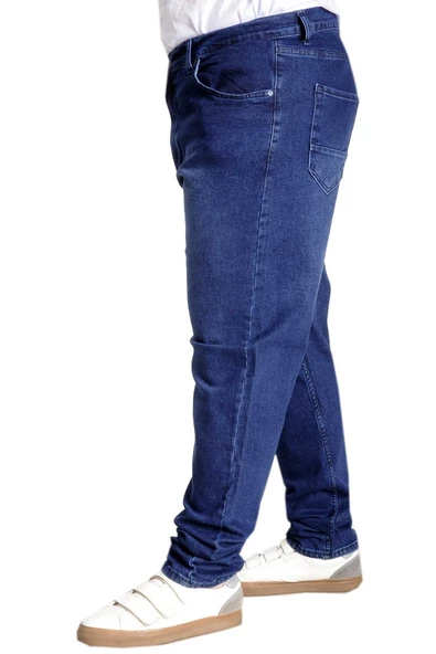 Mode XL Büyük Beden Erkek Kot Pantolon Klasik Pure Star 23907 Mavi - 3