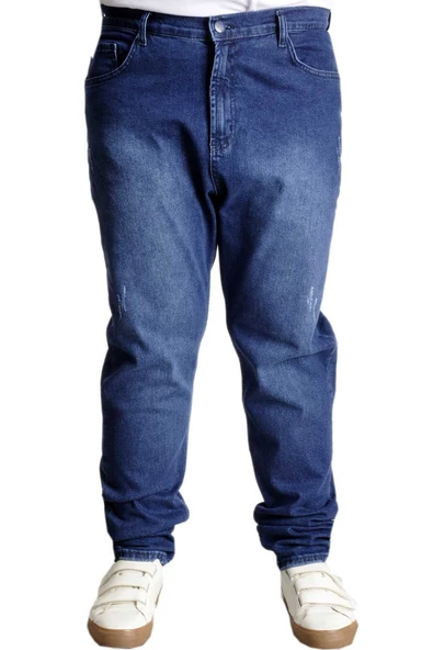 Mode XL Büyük Beden Erkek Kot Pantolon Klasik Pure Star 23907 Mavi - 7