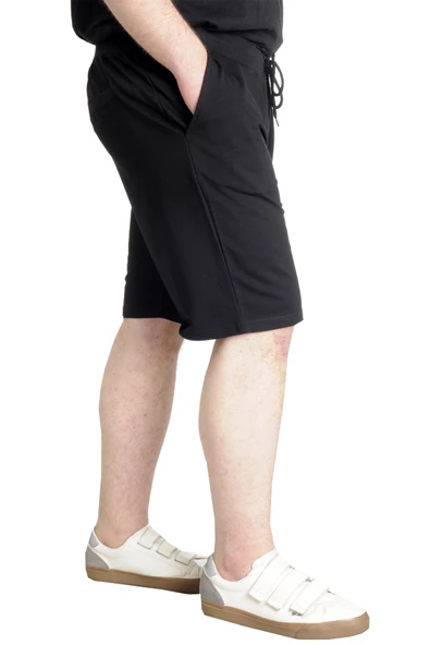 Mode XL Büyük Beden Erkek Kapri Yandan Cep MULINE 20501 Siyah - 2