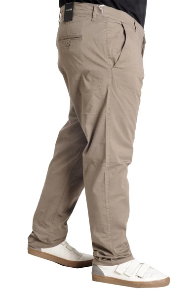 Mode XL Büyük Beden Erkek Pantolon Keten Milano 20850 Bej - 7