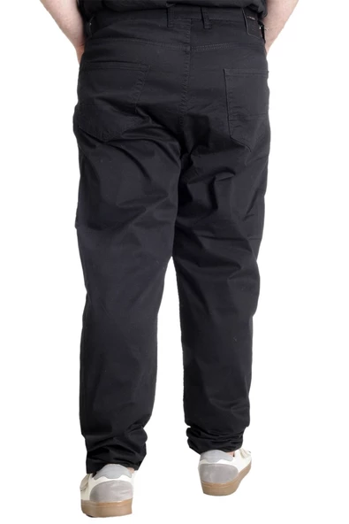 Mode XL Erkek Pantolon Keten Milano Klasik 20902 Siyah - 5