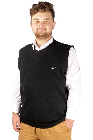 Mode XL Erkek Süveter Recycle Selanik B21543 Siyah - 9