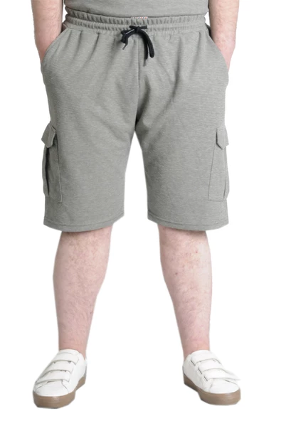 Mode XL Büyük Beden Erkek Şort Kargo Cep WAFFLE 23500 Haki ürün görseli 1