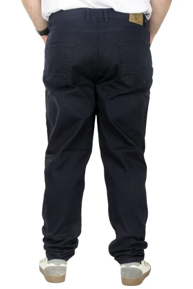 Mode XL Büyük Beden Erkek Gabardin Pantolon 5 Cep Doğa Classic 22920 Lacivert - Resim 3