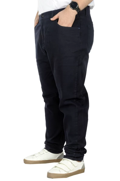 Mode XL Büyük Beden Erkek Gabardin Pantolon 5 Cep Doğa Classic 22920 Lacivert - Resim 2