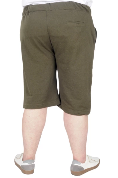 Mode XL Büyük Beden Kapri Straight Recycle Basic B20506 Haki - 2