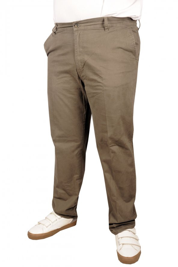 Mode XL Büyük Beden Erkek Gabardin Pantolon 21002 Sütlükahve