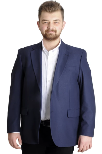 Mode XL Büyük Beden Erkek Ceket Blazer Perfetto Plus 21022 Lacivert - 6