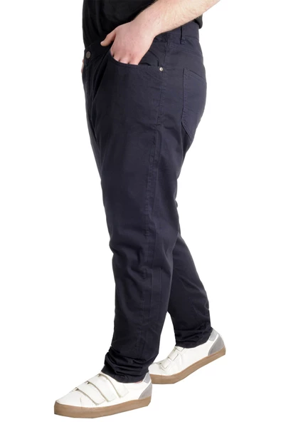 Mode XL Erkek Pantolon Keten Neptun Klasik 20902 Lacivert - 3