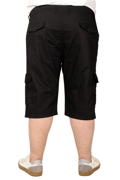 Mode XL Büyük Beden Erkek Kapri Klasik 21401 Siyah - 3