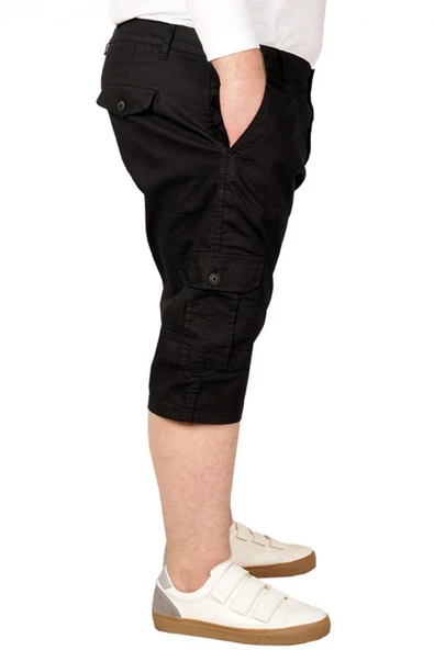 Mode XL Büyük Beden Erkek Kapri Klasik 21401 Siyah - 2