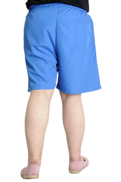 Mode XL Büyük Beden Deniz Şortu White Line 21451 Mavi - 4