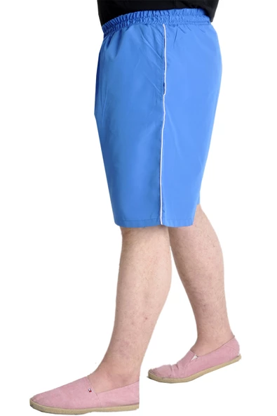 Mode XL Büyük Beden Deniz Şortu White Line 21451 Mavi - 3