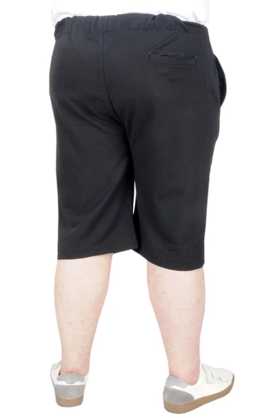 Mode XL Büyük Beden Kapri Straight Recycle Basic B20506 Siyah - 2