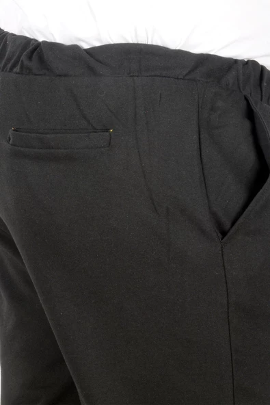 Mode XL Büyük Beden Kapri Straight Recycle Basic B20506 Siyah - 4