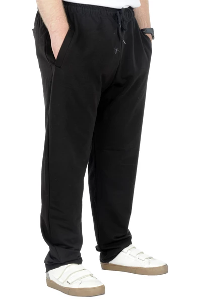 Mode XL Büyük Beden Erkek Eşofman Altı Classic 2 İp 11100 Siyah - Resim 12