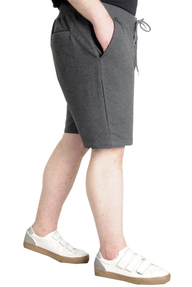 Mode XL Büyük Beden Erkek Kapri Yandan Cep MULINE 20501 Antramelanj - 3