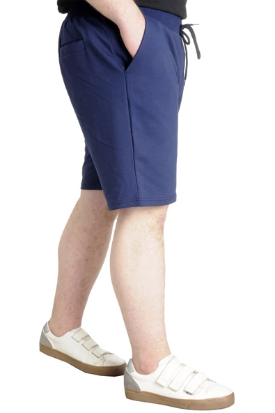 Mode XL Büyük Beden Erkek Kapri Yandan Cep MULINE 20501 İndigo - 3